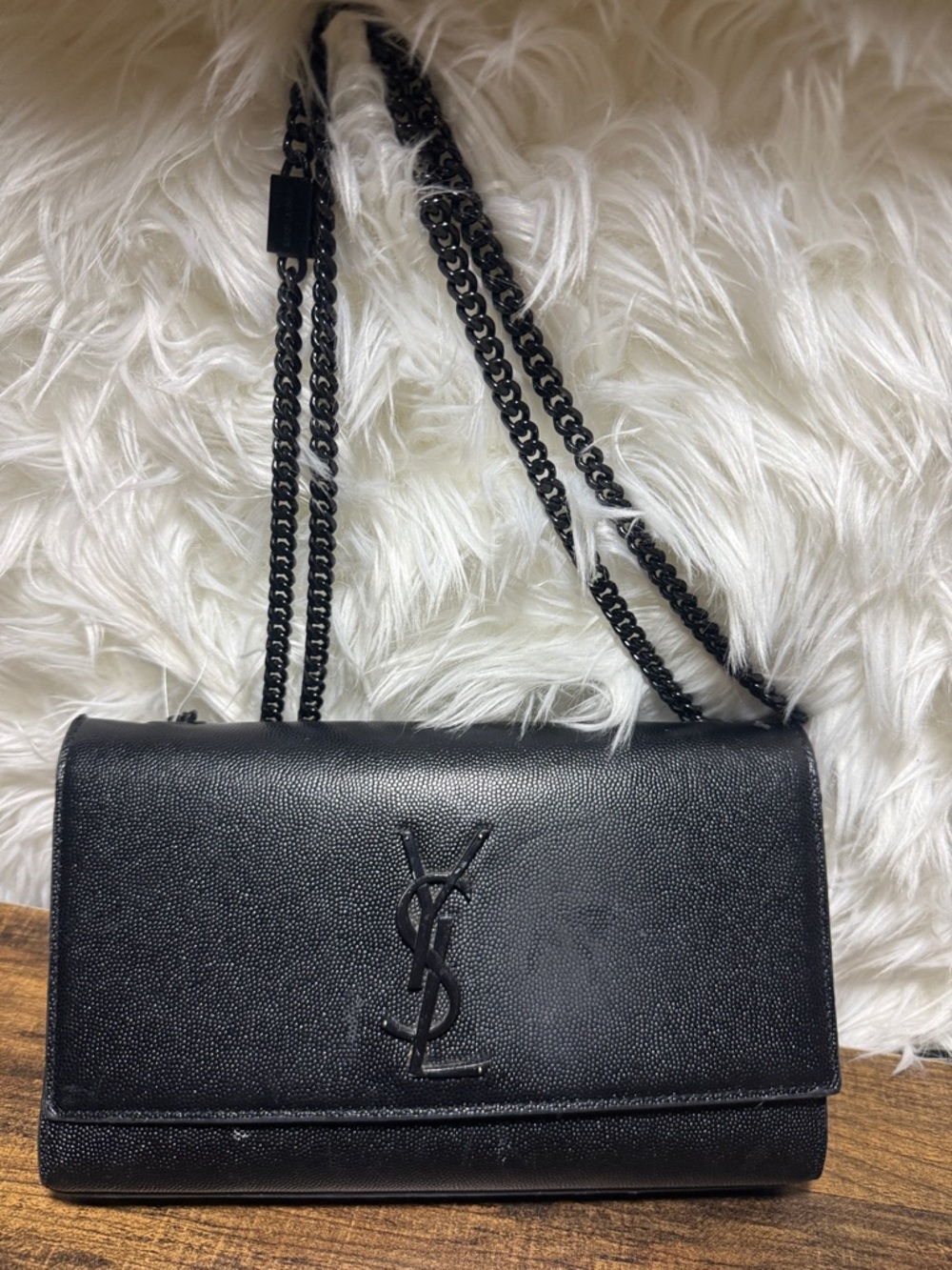 Saint Laurent Black Leather Chain Crossbody Bag - Picture 3 of 15
